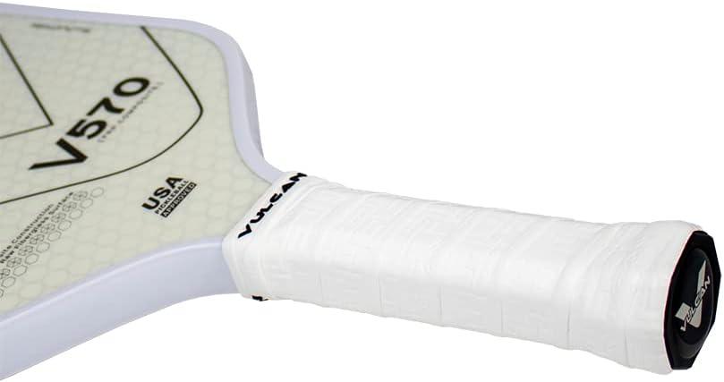 imageVulcan  V570 Pickleball Paddle  High Performance  Polypropylene Core  USAP Approved  Multiple Surface OptionsWhiteout  Raw Fiberglass Surface  Power