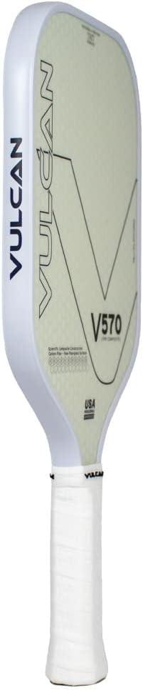 imageVulcan  V570 Pickleball Paddle  High Performance  Polypropylene Core  USAP Approved  Multiple Surface OptionsWhiteout  Raw Fiberglass Surface  Power
