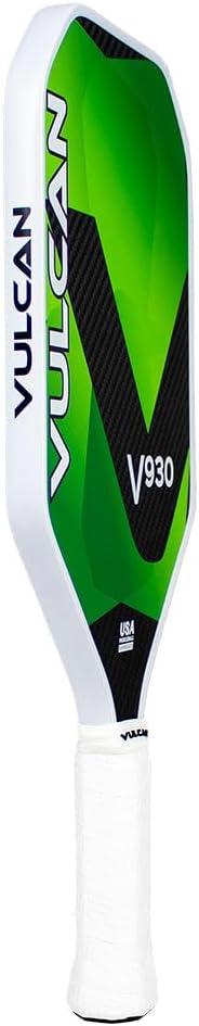 imageVulcan  V900 Pickleball Paddle Series  Hybrid Performance  Polypropylene Core  QuatroCarbon Fiber Surface  USAP Approved  Multiple ColorsEmerald  QuatroCarbon Fiber Surface