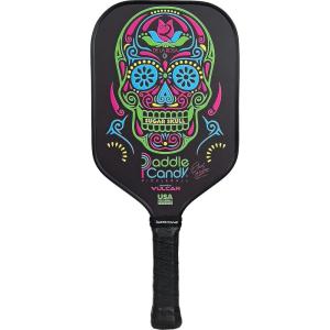 imageVulcan  Paddle Candy Sugar Skull Pickleball Paddle  Hybrid Performance  Polypropylene Core  USAP Approved  Multiple OptionsBlack