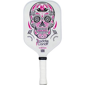 imageVulcan  Paddle Candy Sugar Skull Pickleball Paddle  Hybrid Performance  Polypropylene Core  USAP Approved  Multiple OptionsWhite