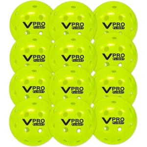 imageVulcan  VPRO Flight Outdoor Pickleball Official Ball of The PPA Tour ampamp MLP  3 6 12 36 ampamp 100 Ball Pack  HiVis Yellow12Pack  HiVis Yellow