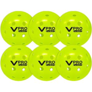imageVulcan  VPRO Flight Outdoor Pickleball Official Ball of The PPA Tour ampamp MLP  3 6 12 36 ampamp 100 Ball Pack  HiVis Yellow6Pack  HiVis Yellow