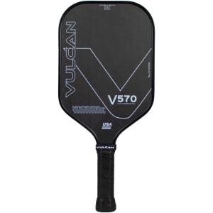 imageVulcan  V570 Pickleball Paddle  High Performance  Polypropylene Core  USAP Approved  Multiple Surface OptionsBlackout  Raw Carbon Fiber Surface  Control