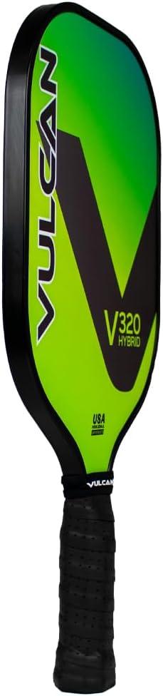imageVulcan  V320 Pickleball Paddle  Hybrid Performance  Polypropylene Core  Fiberglass Surface  USAP Approved  Multiple ColorsLemon Lime