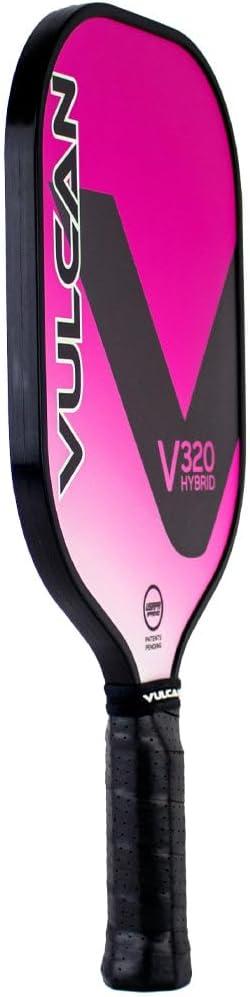 imageVulcan  V320 Pickleball Paddle  Hybrid Performance  Polypropylene Core  Fiberglass Surface  USAP Approved  Multiple ColorsPink Clouds  Fiberglass Surface