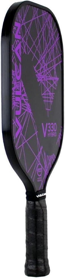 imageVulcan  V330 Pickleball Paddle  Hybrid Performance  Polypropylene Core  Fiberglass Surface  USAP Approved  Multiple ColorsPurple  Black