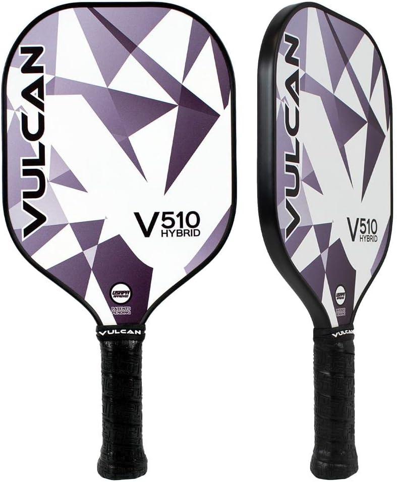 imageVulcan  V510 Pickleball Paddle  Hybrid Performance  Polypropylene Core  Carbon Fiber Surface  USAP Approved  Multiple ColorsLight Geo  Carbon Fiber Surface
