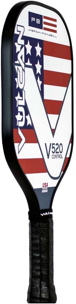 imageVulcan  V520 Pickleball Paddle  Control Performance  Polypropylene Core  Fiberglass Surface  USAP Approved  Multiple ColorsAmerican Pickleball  Fiberglass Surface