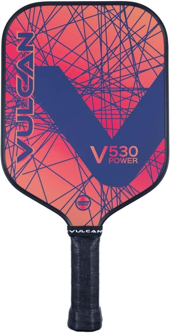 imageVulcan  V530 Pickleball Paddle  Power Performance  Polypropylene Core  Carbon Fiber Surface  USAP Approved  Multiple Colors