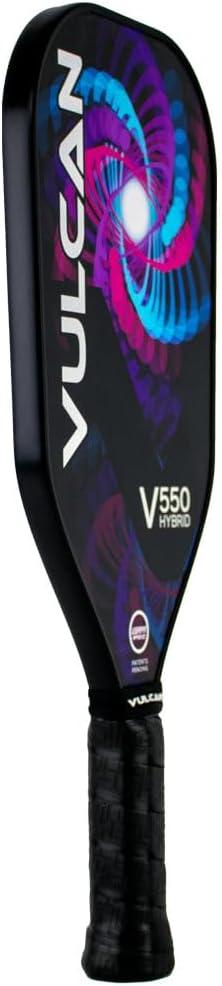 imageVulcan  V550 Pickleball Paddle  Hybrid Performance  Polypropylene Core  Carbon Fiber Surface  USAP Approved  Multiple ColorsPurple Entropy  Carbon Fiber Surface  Elongated Shape