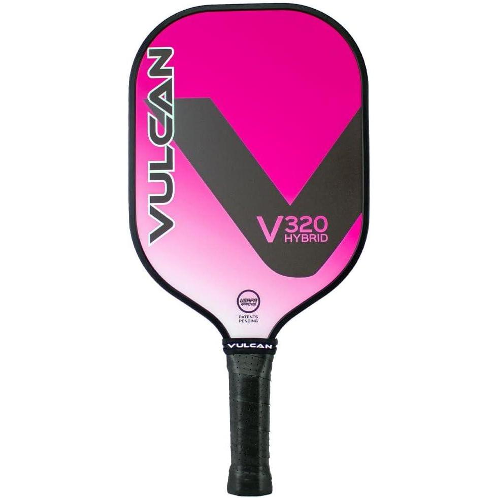 imageVulcan  V320 Pickleball Paddle  Hybrid Performance  Polypropylene Core  Fiberglass Surface  USAP Approved  Multiple ColorsPink Clouds  Fiberglass Surface