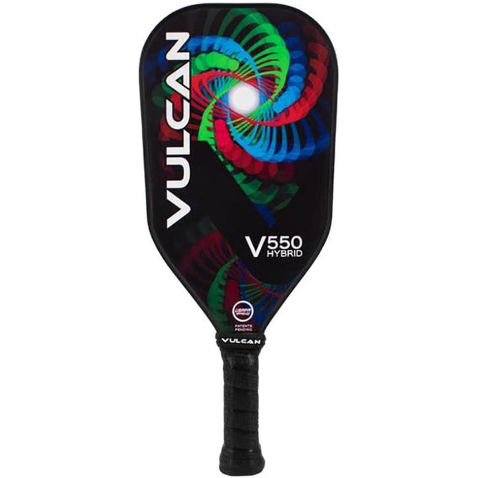 imageVulcan  V550 Pickleball Paddle  Hybrid Performance  Polypropylene Core  Carbon Fiber Surface  USAP Approved  Multiple ColorsBlack