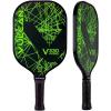 imageVulcan  V330 Pickleball Paddle  Hybrid Performance  Polypropylene Core  Fiberglass Surface  USAP Approved  Multiple ColorsLime Lazer  Graphite Surface