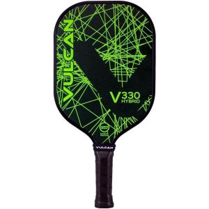 imageVulcan  V330 Pickleball Paddle  Hybrid Performance  Polypropylene Core  Fiberglass Surface  USAP Approved  Multiple ColorsLime Lazer  Graphite Surface