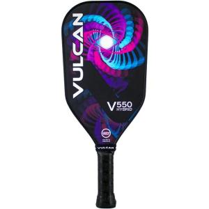 imageVulcan  V550 Pickleball Paddle  Hybrid Performance  Polypropylene Core  Carbon Fiber Surface  USAP Approved  Multiple ColorsPurple Entropy  Carbon Fiber Surface  Elongated Shape